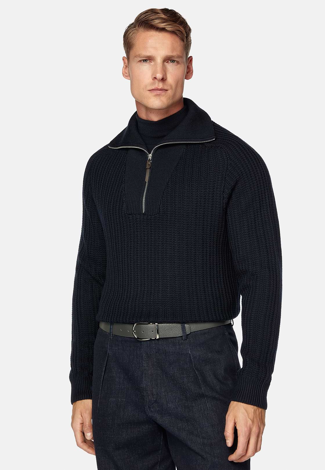 Half zip jumper navy deals