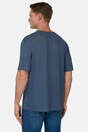 T-shirt En Jersey De Lin Extensible, Air-bleu, thumb, 3