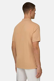 Polo In Pique Di Cotone Regular Fit, Arancione, thumb, 3