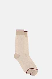 Mikrostreifen-Socken, Creme, thumb, 2