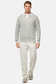 Polo Di Maglia In 100% Cotone Organico, Ghiaccio, hi-res