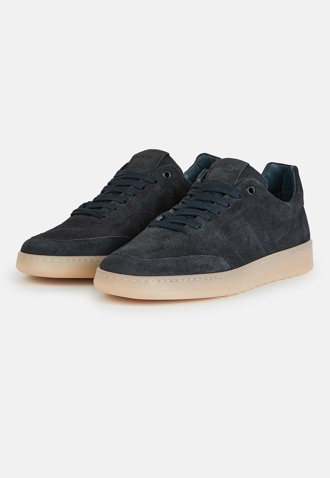 Navy Blue Suede Trainers, Navy blue, hi-res