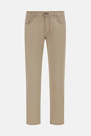 Stretch Cotton/Tencel Jeans, Taupe, hi-res