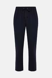 Pantaloni In Interlock Misto Cotone, Navy, hi-res