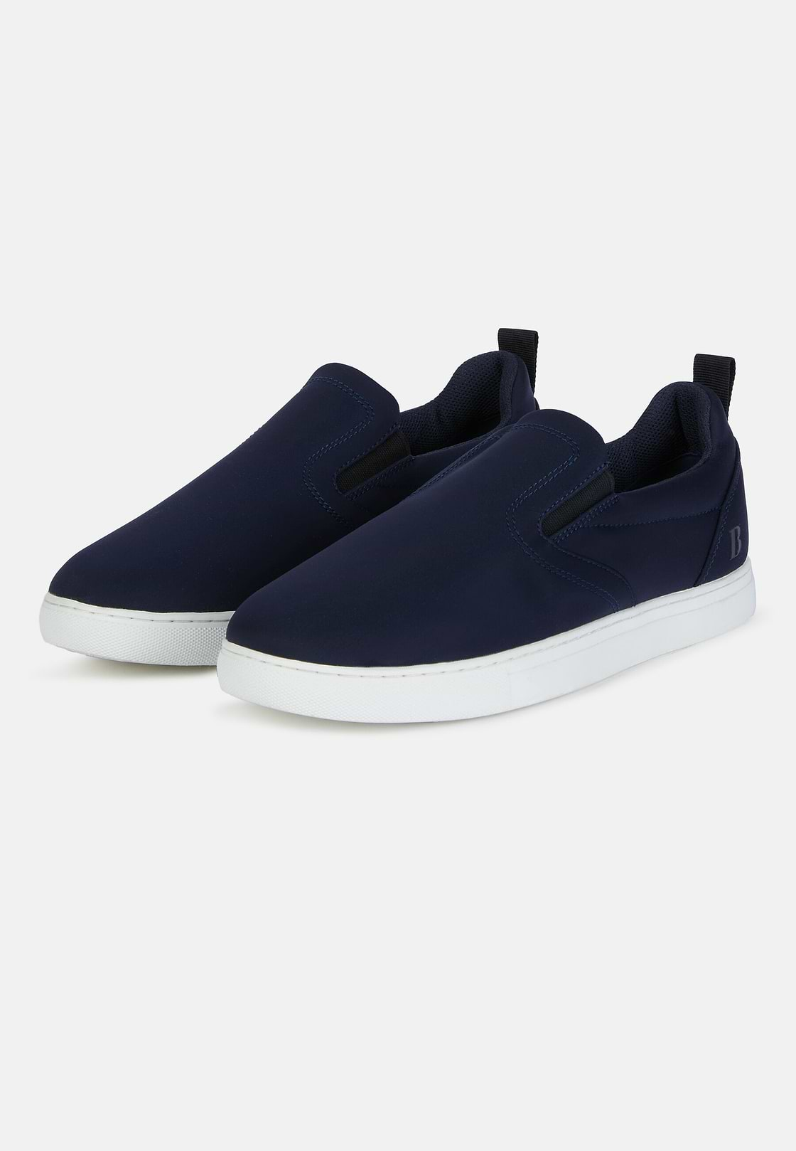 Slip-Ons In Navy Blue Technical Fabric, Navy blue, hi-res