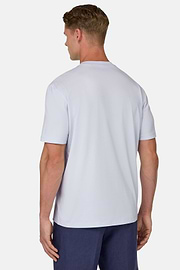T-Shirt In Stretch Supima Cotton, Light Blue, hi-res
