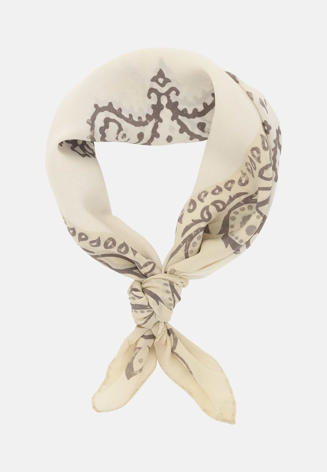Bandana Mit Paisley-Muster Aus Seide, Creme, hi-res, 2