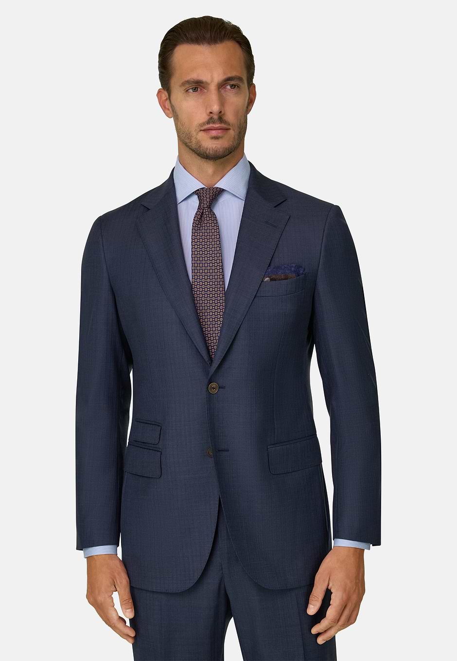 Traje Raya diplomática de lana, Azul, hi-res