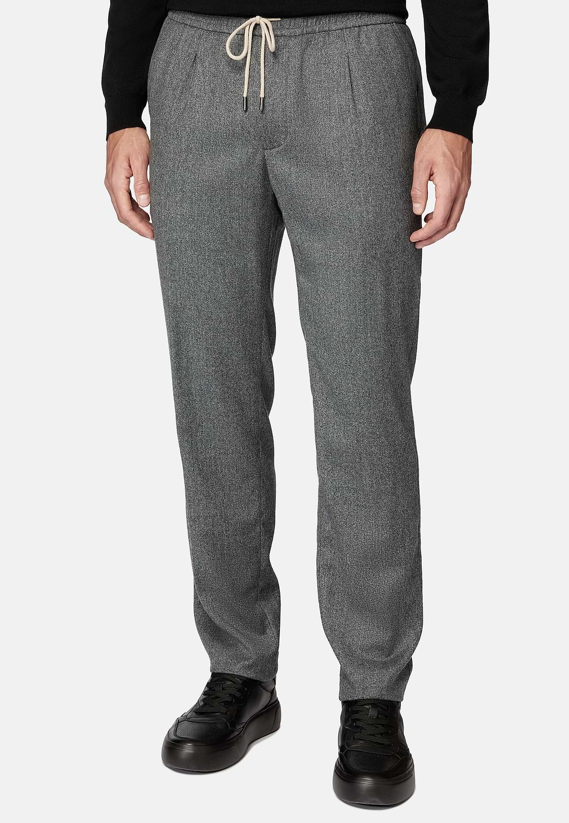 City Trousers in Flannel, Grey, hi-res