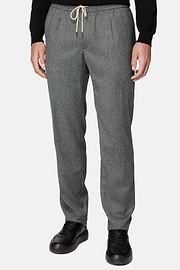 City Trousers in Flannel, Grey, hi-res