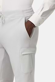 Bermuda Shorts in Lightweight Cotton Blend Scuba, Ice, hi-res