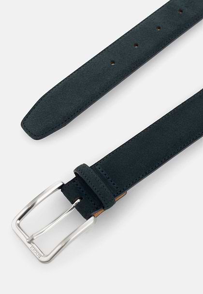 Suede Belt, Navy blue, hi-res
