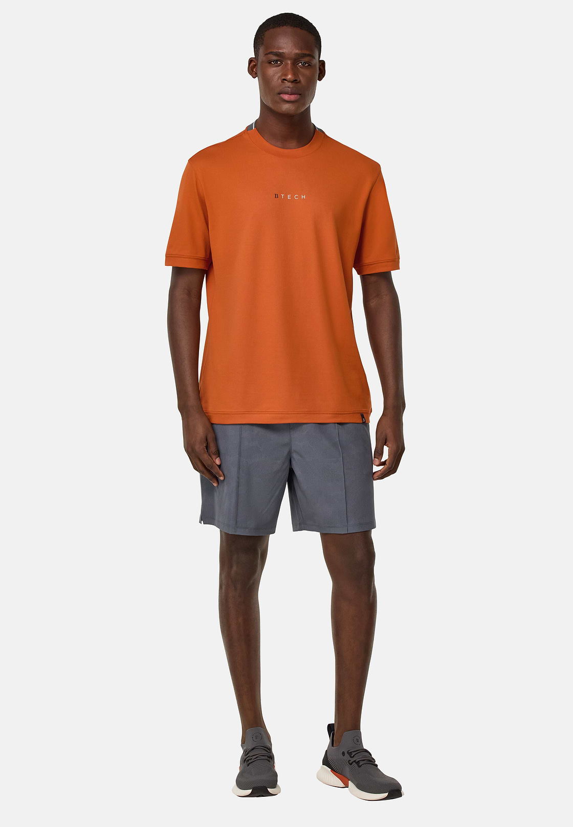 S.Cafè® High-Performance Piqué T-Shirt, Orange, hi-res