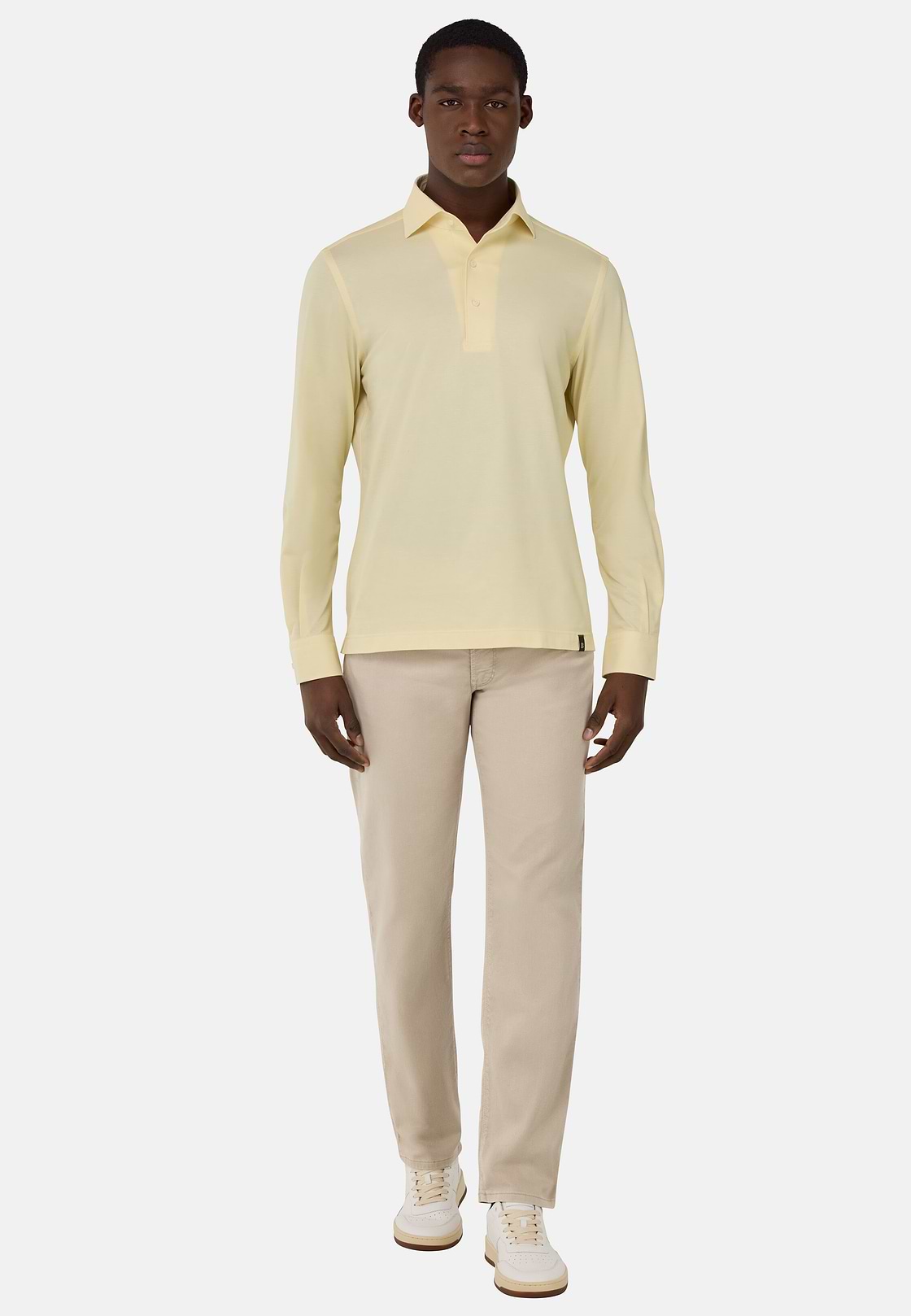 Stretch Cotton/Tencel Jeans, Sand, hi-res