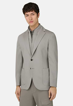 Sweatjacke Aus Wollmischgewebe