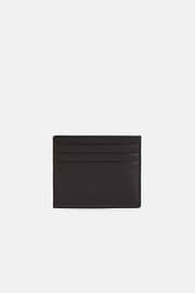 Leather Credit Card Holder, Brown, hi-res
