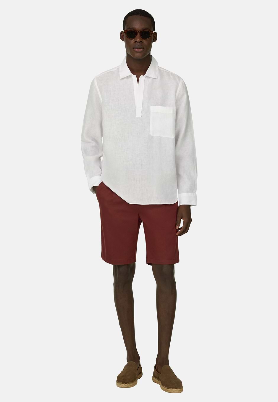 Hemd Aus Leinen Regular Fit, Weiß, hi-res