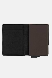 Leather Credit Card Holder, Black, hi-res