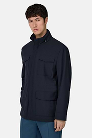 Sahariana De Lana Técnica, Azul  Marino, thumb, 2