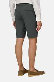 Bermudas in Stretch Cotton, Green, thumb, 3