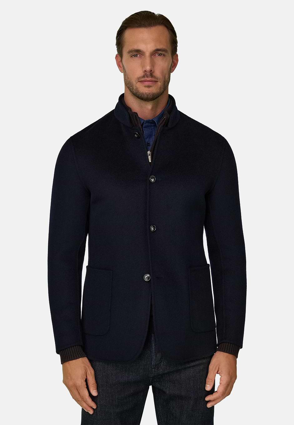 KYOTO Blazer in Wool, Navy blue, hi-res