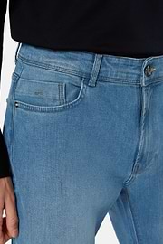 Jean En Denim Extensible Bleu À Délavage Clair, Indigo Clair, hi-res
