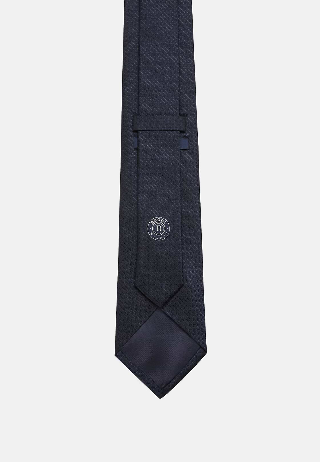 Silk Jacquard Tie, Navy blue, hi-res