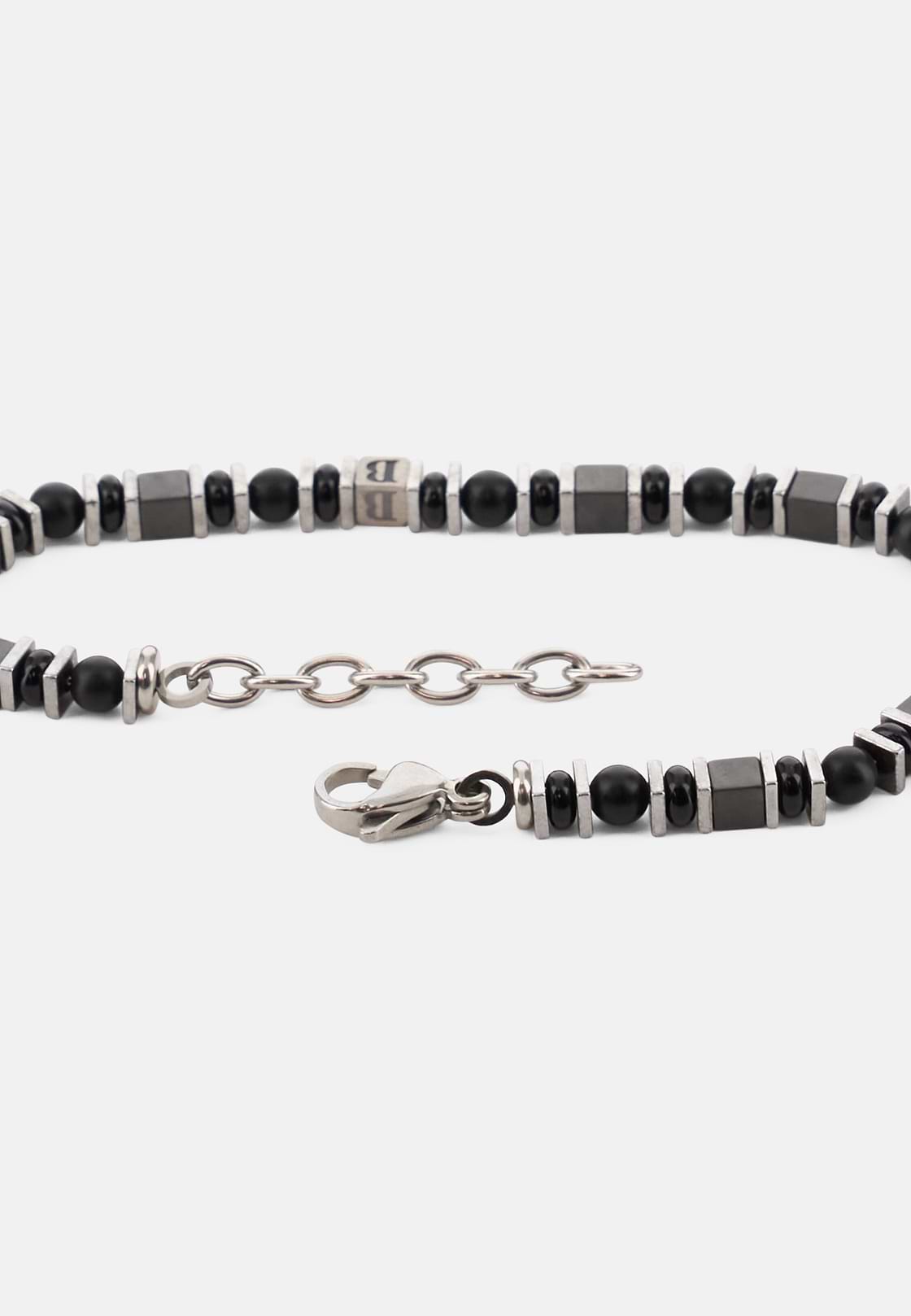 Edelstahl-Armband Mit Sodalith-Perlen, Schwarz, hi-res, 3