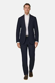 Pure Linen Suit, Navy blue, thumb, 2