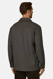 Shacket in Flannel, Taupe, thumb, 4