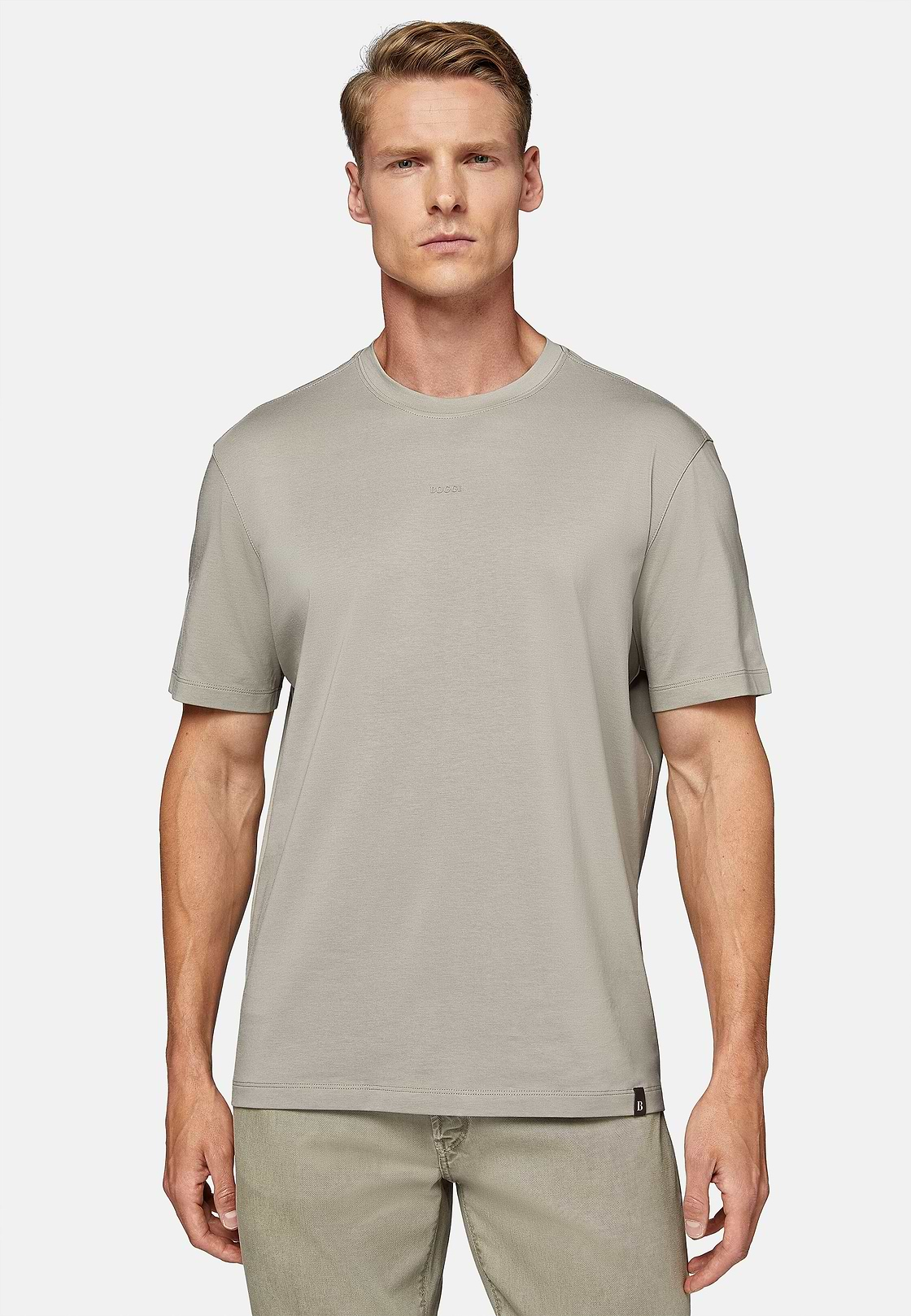 Camiseta De Algodón Supima Elástico, Taupe, hi-res