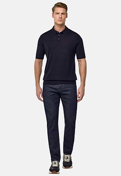 Knitted Merino Wool Polo