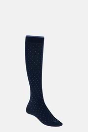 Socken mit Mikropunktemuster, Navy blau, thumb, 1