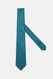 Floral Silk Tie, Light Blue, hi-res