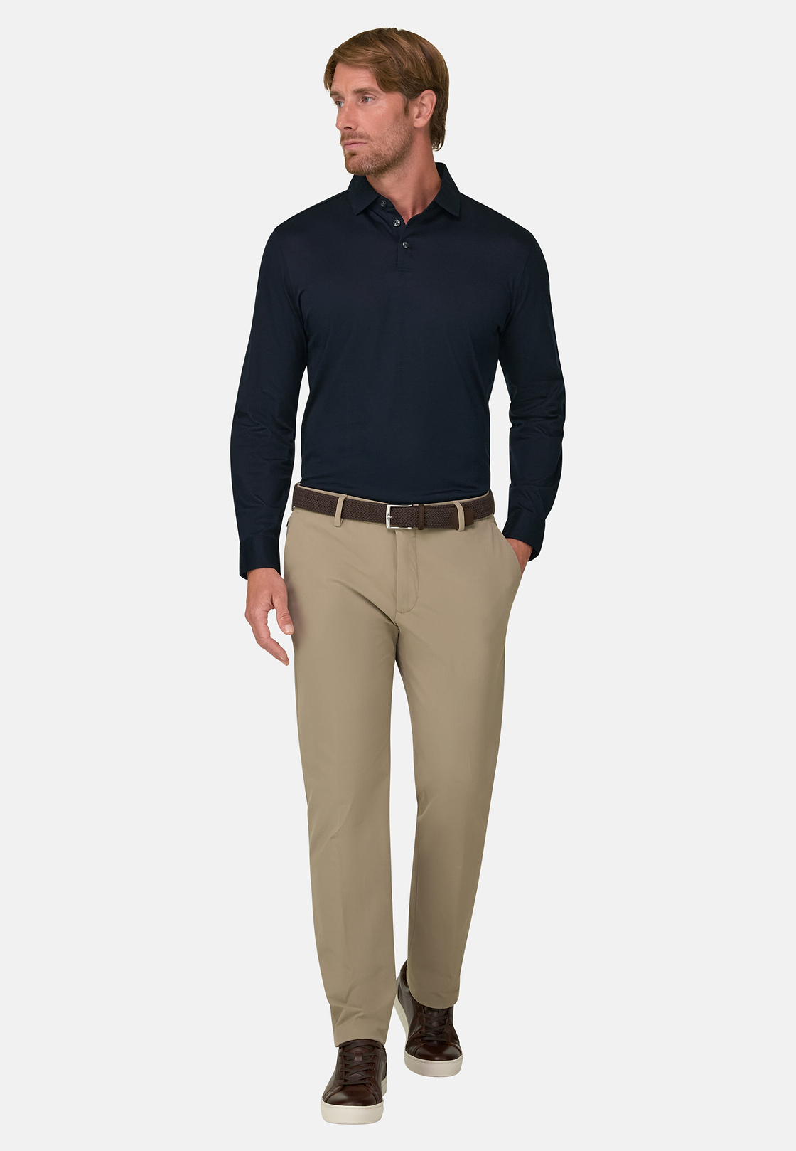 Ls Pima Cotton Polo, Navy blue, hi-res, 2