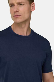 T-Shirt En Coton Tencel, bleu marine, thumb, 4
