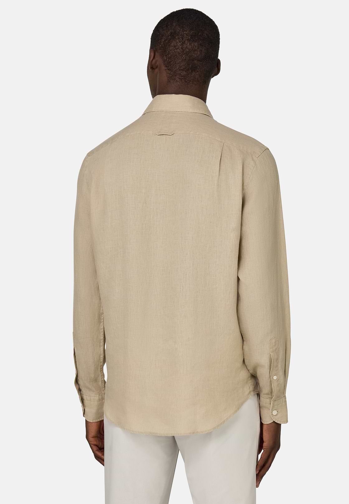 Regular Fit Linen Shirt, Beige, hi-res