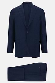 Pinstripe Suit in Pure Tropical Wool, , thumb, 6