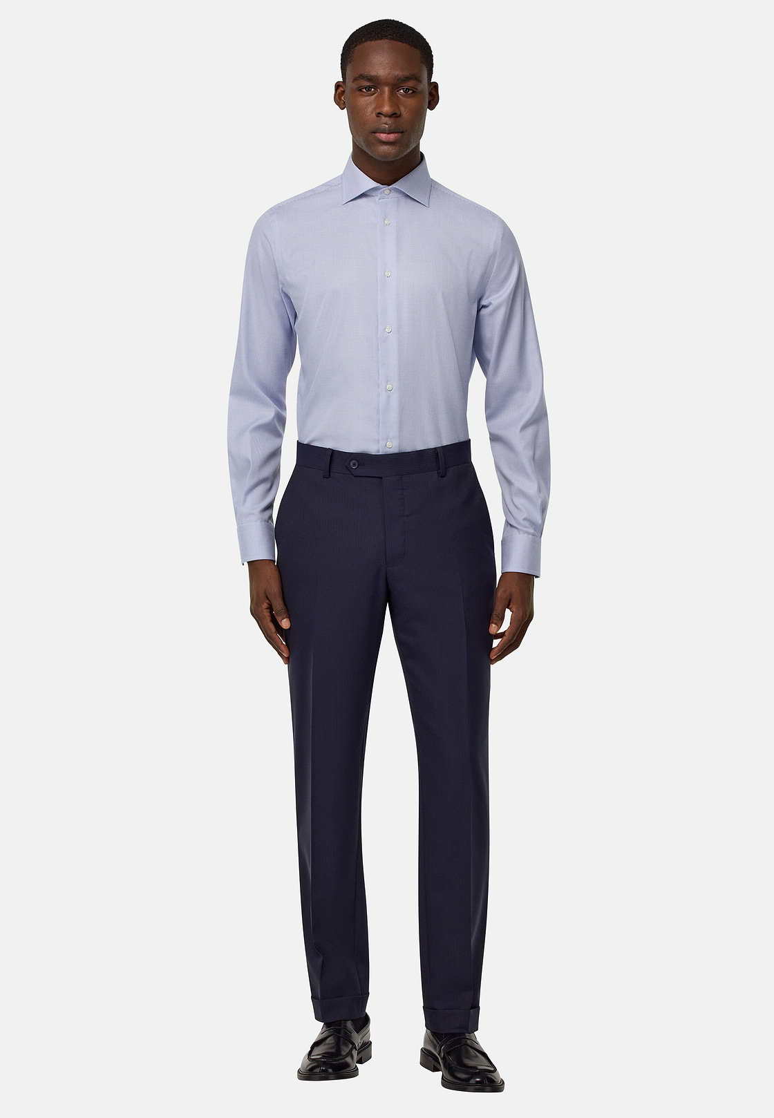Regular Fit Cotton Shirt, Blue, hi-res