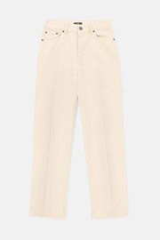 Cotton Denim Jeans, Cream, thumb, 5