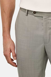 Costume Grain De Poudre En Pure Laine, Sable, thumb, 5