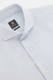 Slim Fit Checked Cotton Shirt, Light Blue, thumb, 5