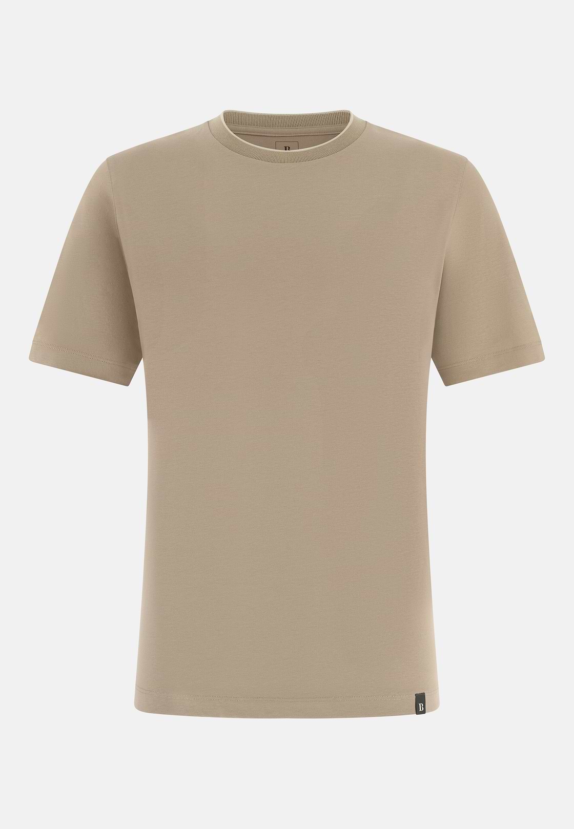 T-Shirt En Coton Tencel, Taupe, hi-res, 5