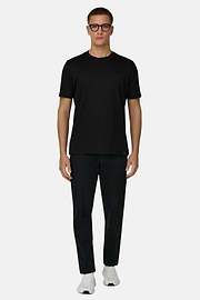 Silk Blend T-Shirt, Black, thumb, 2