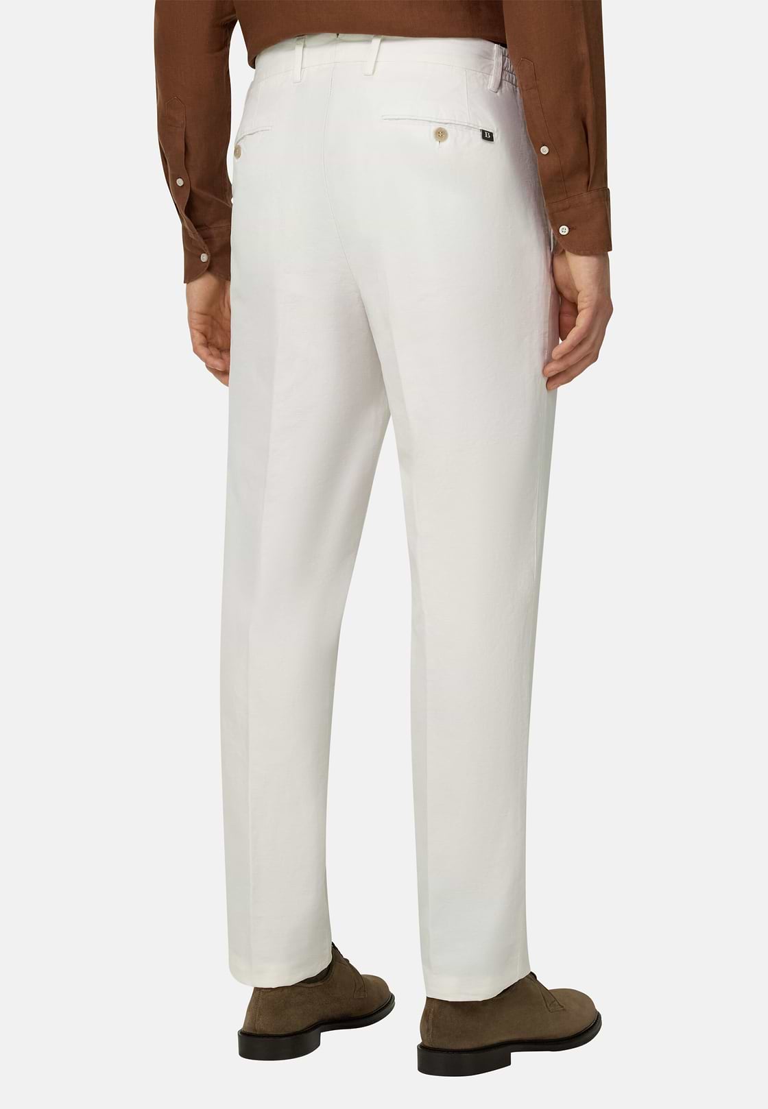 Pantalón De Algodón Lino, Blanco, hi-res, 4