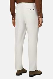 Pantalón De Algodón Lino, Blanco, thumb, 4