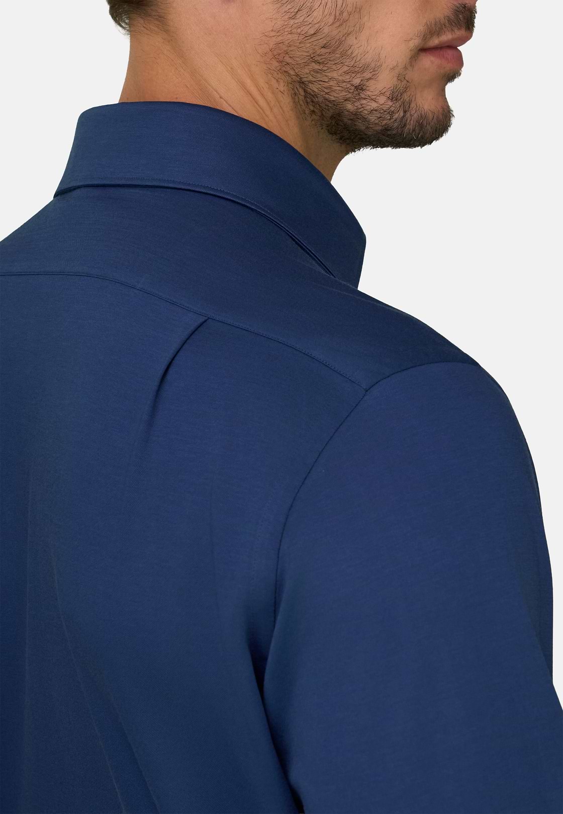 Poloshirt Aus Japanischem Jersey Regular Fit, Navy blau, hi-res, 4