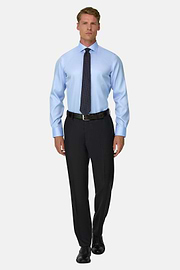 Hemd Aus Baumwoll-Twill Slim Fit, Hellblau, thumb, 2