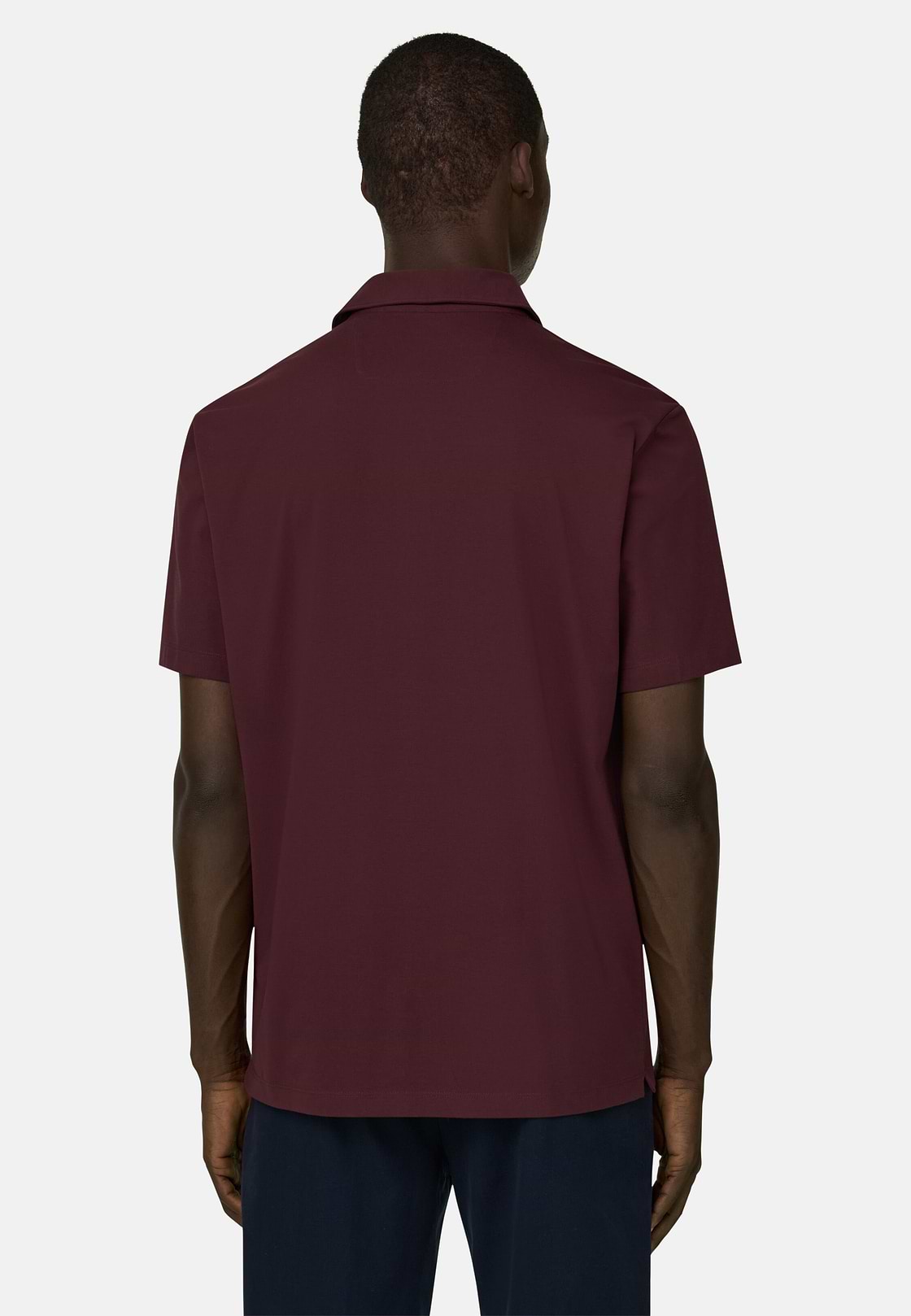 Polo Aus Elastischer Supima-Baumwolle, Burgundy, hi-res, 3