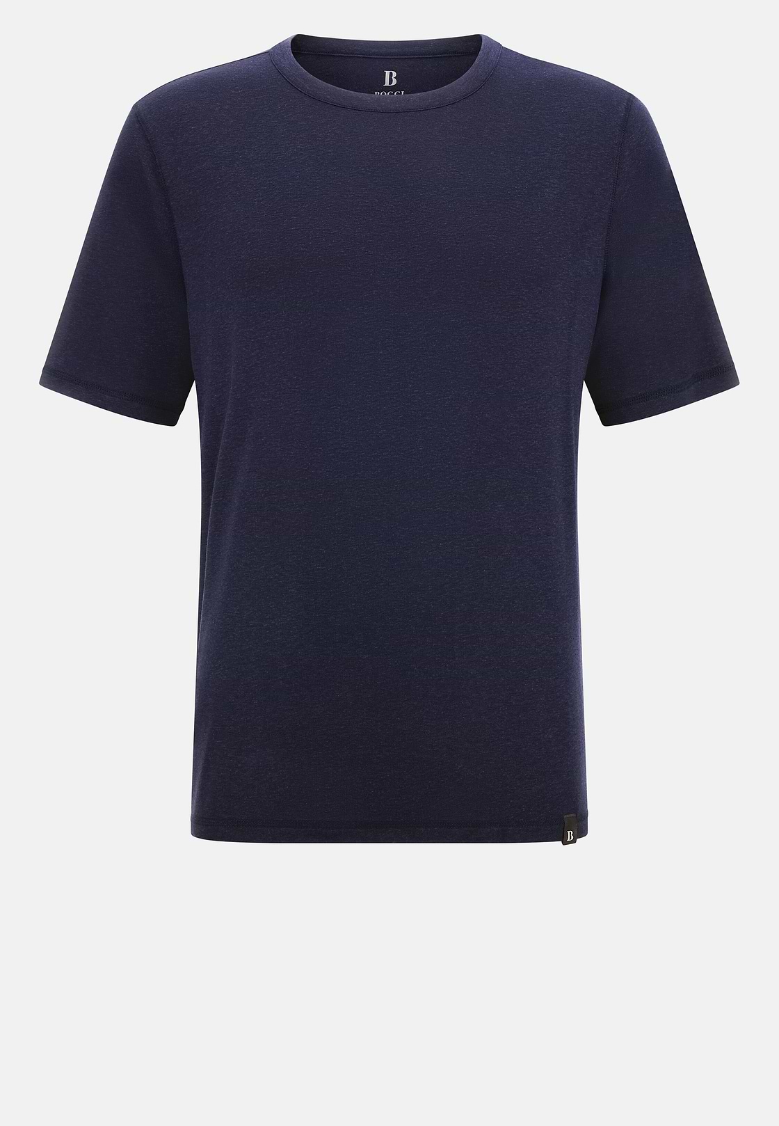 Cotton and Viscose Jersey T-Shirts, Navy blue, hi-res